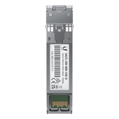 UBIQUITI - Módulo SFP+ / 10 Gbps / Multimodo / Alcance 300 m (984.3 ft) / LC Dúplex / 850 nm / Paquete de 2