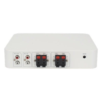 HIKVISION - Amplificador de Audio / 2 Canales / 30 W por Canal / Bluetooth / USB / RCA / Micrófono / Cobertura 30 m (98.4 ft)