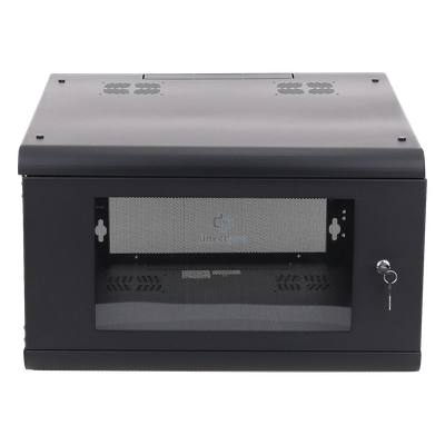 LINKEDPRO - Gabinete de Pared / 6U / 19 in / 635 mm (2.08 ft) Profundidad / Cristal Templado / Acero Calibre 18 / 100 kg Carga