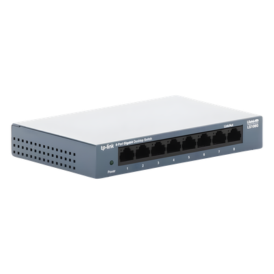 TP-LINK - Switch de Escritorio / 8 Puertos Gigabit 10/100/1000 Mbps / Carcasa Metálica / Green Ethernet / Plug-and-Play