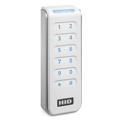 HID - Lector de Control de Acceso / Multitecnología SEOS, iCLASS, MIFARE DESFire EV2 / Teclado 2x6 / Salida Wiegand y OSDP / RS-485 / 12 VCC
