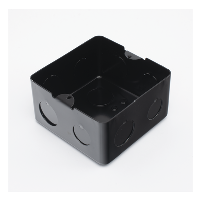 THORSMAN - Caja de Registro / Acero Galvanizado 1.45-1.50mm / 10x10 cm (3.94x3.94 in) / Incluye Tapa y Tornillos / Negro