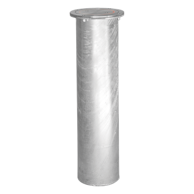 ACCESSPRO - Bolardo Hidráulico Antiembestida / 220 mm × 600 mm (0.72 ft × 1.97 ft) / Acero Inoxidable 304 / 200,000 J / Ciclo 4 s / 100 Ciclos/h