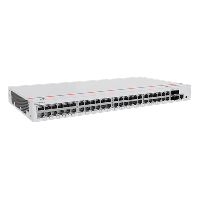 HUAWEI - Switch PoE Administrable Capa 2 / 48 Puertos Gigabit PoE / 4 Puertos SFP Uplink 1GE / 104 Gbps / PoE Perpetuo 380W / Gestión Nube Gratis