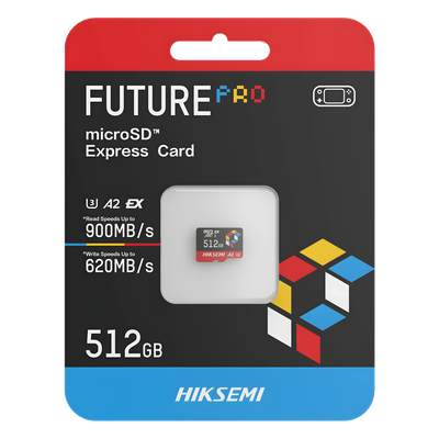 HIKSEMI BY HIKVISION - Tarjeta microSD Express / 512 GB / 900 MB/s Lectura / 620 MB/s Escritura / PCIe Gen 3x1 + NVMe / U3 A2 EX / -25°C a 85°C (-13°F a 185°F)