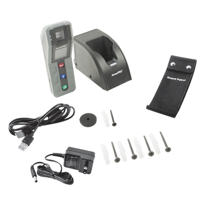 ACCESSPRO - Kit de Control de Rondas por Huella para Vigilantes, Soporte para 500 Huellas y 30,000 Eventos