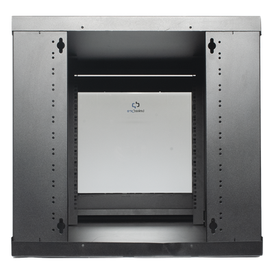 LINKEDPRO - Gabinete de Pared 12U / Profundidad Ajustable 930 mm / Acero Reforzado ANSI/TIA / Carga 100 kg / Cristal Templado / 4 Postes Ajustables