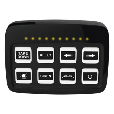 SIGNALPRO - Controlador de Interruptores / 8 Canales / 3x10A y 5x0.2A / Táctil Retroiluminado / 10~24 VCD / RJ45 4 m (13.1 ft)