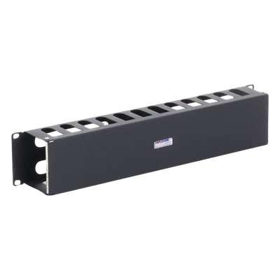 THORSMAN - Organizador de Cables Horizontal / 19" / 2UR / Acero Calibre 18 / Tapa PVC / 2.52' (30.24 in) de Profundidad