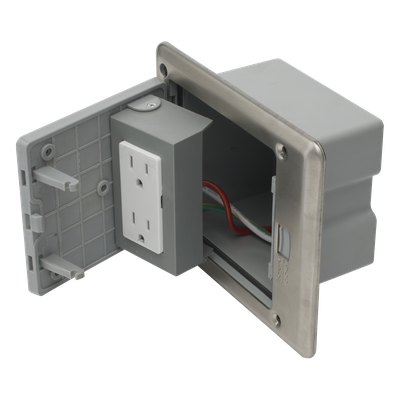 THORSMAN - Caja de Piso / IP66 Cerrada / 120 kg Carga / 17.4x14.3x8 cm / Aluminio / TIA/EIA