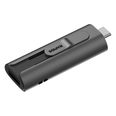 HIKSEMI BY HIKVISION - Memoria USB Dual SSD / 256 GB / USB-C y USB-A / Lectura 560 MB/s / Escritura 500 MB/s / OTG / Aleación de Aluminio