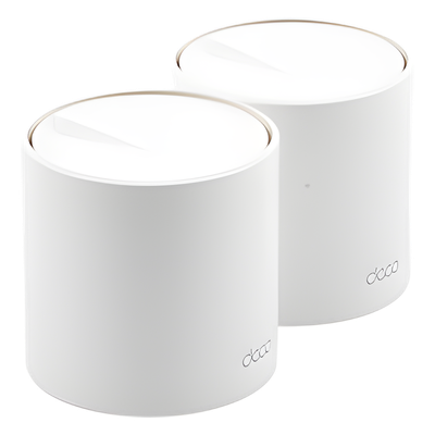 TP-LINK - Sistema Mesh Wi-Fi 6 / AX1800 Mbps / 4 Flujos Simultáneos / 2 Puertos Gigabit WAN/LAN Auto-Detección / 2 Antenas Internas / Administración App Móvil
