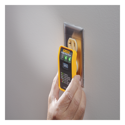 FLUKE - Probador de Tomacorriente / Identificación de 6 Estados de Cableado / LEDs de Alto Brillo / Prueba GFCI / CAT III 300V