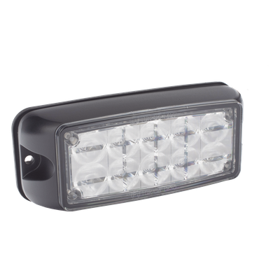 ECCO - Luz de Advertencia LED / 10 LED / Rojo/Azul / 5x2 Pulgadas / 12-24 VDC / Montaje Superficial / IP Resistente al Agua / SAE Clase I