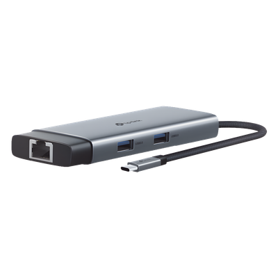 TP-LINK - Adaptador HUB / 6 en 1 / USB-C / HDMI 4K@60Hz / Ethernet Gigabit / 100W PD / 4.65 x 1.69 x 0.56 in