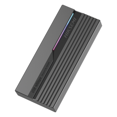 HIKSEMI BY HIKVISION - Carcasa SSD M.2 NVMe / USB4.0 Type-C 40 Gbps / ASUS Aura RGB / Chip ASM2464 / Aluminio / 4 TB