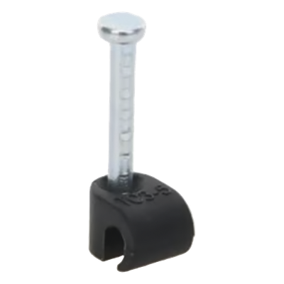 THORSMAN - Grapa para Fibra Óptica / Clavo Integrado 19.1 mm / Polipropileno UV / Rango Térmico -10°C a +120°C / 100 Piezas