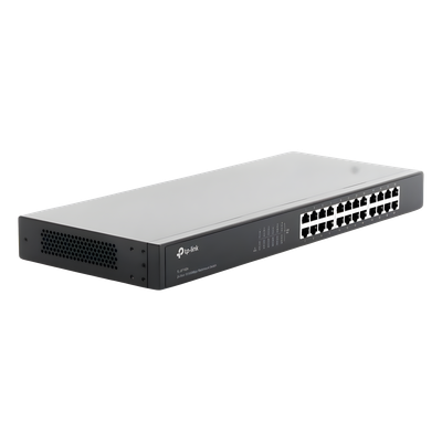 TP-LINK - Switch / 24 Puertos 10/100 Mbps / Montaje en Rack / 35.7 Mpps Throughput / Auto MDI/MDIX