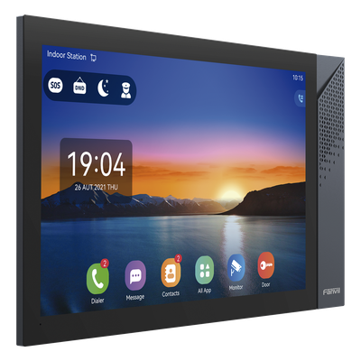 FANVIL - Monitor IP/SIP para Interior / Pantalla Táctil 10.1" / Android 9.0 / Wi-Fi Dual Band / Bluetooth 5.0 / PoE / 8 Entradas de Alarma