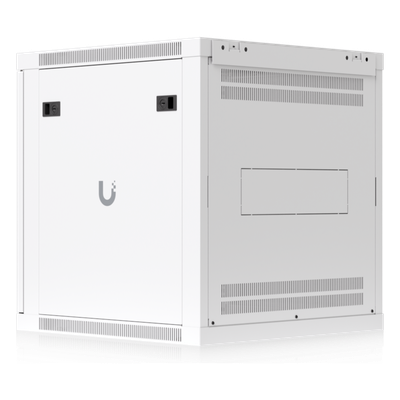 UBIQUITI - Gabinete Rack 12U / Montaje en Pared / 4 Postes / Vidrio Templado / Carga 80 kg (176 lb) / 598 × 600 mm