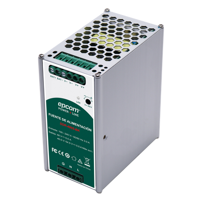 EPCOM POWERLINE - Fuente de Alimentación Industrial / Riel DIN / 48 VCC / 5 A / 240 W / Eficiencia ≥ 90% / -20 a 70 °C / Cargador de Batería Integrado