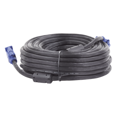 EPCOM POWERLINE - Cable Extensor VGA / 15 m (49.2 ft) / Full HD 1920x1080p / Conector HD15 Macho a Macho / Blindaje Aluminio y Malla Trenzada / CCTV y Videovigilancia