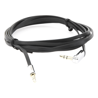 UGREEN - Cable Auxiliar Plano / 2 m (6.6 ft) / Conector 3.5 mm Macho-Macho / Ángulo 90° a Recto / Audio Estéreo Hi-Fi