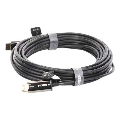 UGREEN - Cable HDMI por Fibra Óptica / 8K@60Hz / HDMI 2.1 / 48 Gbps / 10 m (32.81 ft) / Fibra 4 Núcleos + Cobre 7 Núcleos / HDR / eARC / Aleación Zinc