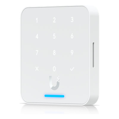 UBIQUITI - Lector de Acceso IP / Teclado Capacitivo 12 Botones / NFC 13.56 MHz / BLE 4.1 / PoE / IP55 / -30 a 60°C