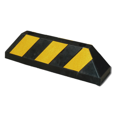 ACCESSPRO - Tope Vehicular / 55 cm (1.8 ft) / Carga 5 Ton / Caucho Rígido / Bandas Reflejantes / Negro-Amarillo