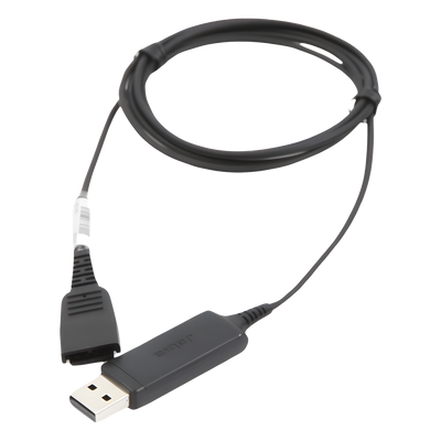 JABRA - Adaptador USB a QD / Plug and Play / DSP con Filtrado de Ruido / Cumplimiento Normativa Europea 2003/10/EC