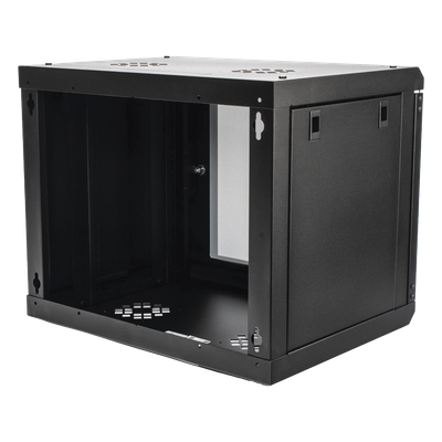 LINKEDPRO - Gabinete de Pared 9U / Cristal Templado / 455 mm Profundidad (1.49 pies) / Acero Reforzado