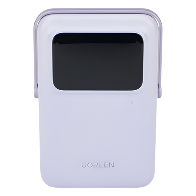 UGREEN - Power Bank Inalámbrico / 10000 mAh / Carga Inalámbrica 7.5W / PD 20W USB-C / Pantalla TFT con Emojis / Soporte Plegable / MagSafe Compatible