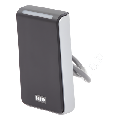 HID - Lector de Control de Acceso / Multitecnología SEOS, iCLASS, MIFARE, HID Proximity / Interfaz Wiegand y RS-485 / Montaje en Marco o Superficie Plana / LED Tricolor y Audio