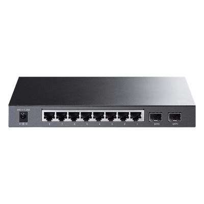 TP-LINK - Switch PoE Administrable / 8 Puertos Gigabit PoE+ / 2 Puertos SFP / 61W PoE Total / SDN / QoS L2/L3/L4