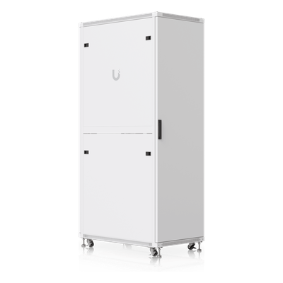 UBIQUITI - Gabinete Rack de Piso / 42U / 600 x 1000 mm (23.6 x 39.4') / Carga 800 kg (1763.7 lb) / Ventiladores con Sensor Térmico / Puerta Vidrio Templado / Ruedas Bloqueables