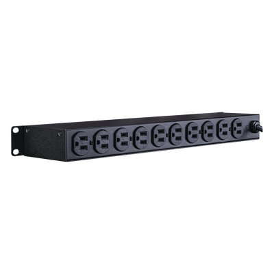 CYBERPOWER - PDU Básico Rack / 10 Salidas NEMA 5-15R / 15 Amp / 120 Vca / 1U / Cable 4.5 m (14.8 ft)
