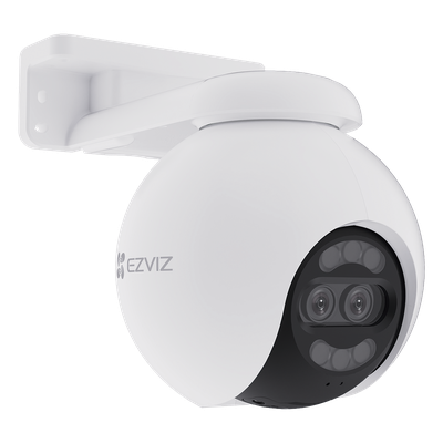 EZVIZ - Cámara PT IP / 4K Ultra HD / Panorámica 360° / Visión Nocturna Color 30 m (98.4 ft) / Lente Dual / Wi-Fi / IP65
