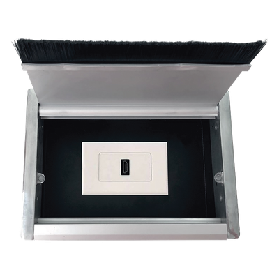 THORSMAN - Caja universal vacía de 1 módulo para instalación en escritorio (voz, datos, vídeo, contactos eléctricos), (No incluye accesorios)