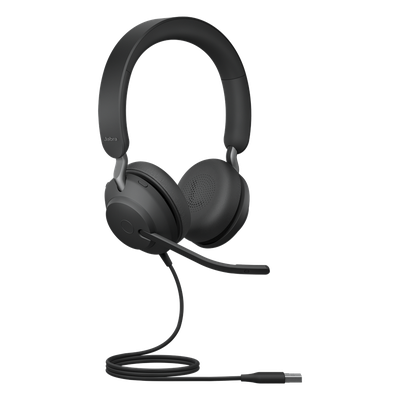 JABRA - Jabra Jabra Evolve 2 40, Auricular stereo versión UC con aislamiento de ruido, conexión USB-A y indicador de ocupado (Busylight) (24089-989-999)