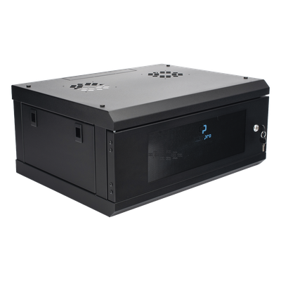 LINKEDPRO - Gabinete de Pared / 4U / 19 in / 455 mm Profundidad / 1.49 ft / Cristal Templado / Acero Reforzado