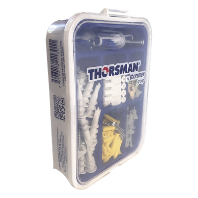 THORSMAN - Kit de Fijación para Yeso y Tabique Hueco / 91 Piezas / Carga 5-30 kg (11.02-66.14 lb) / Temperatura -50°C a 80°C (-58°F a 176°F) / Interiores