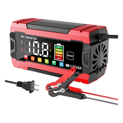 EPCOM POWERLINE - Cargador Inteligente Automático / 3 Etapas / 12V 10A / 6 Modos de Batería / LCD / Entrada 100-240V