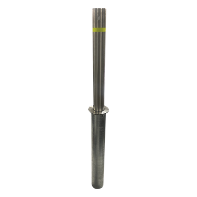 ACCESSPRO - Bolardo retráctil / Acero inoxidable SS304 / Ø114 mm / 900 mm (2.95 ft) / Espesor 3 mm / Cerradura con llave