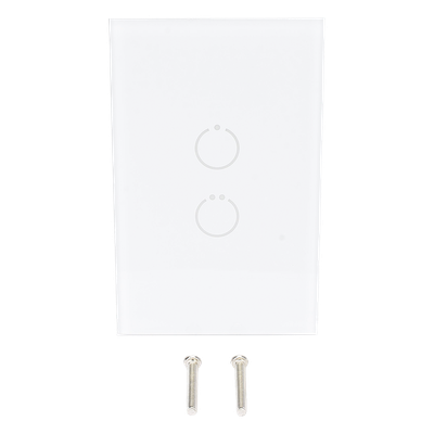 SMARTHOME BY EPCOM - Interruptor Inteligente Z-Wave / Panel Táctil 2 Botones / Sin Cable Neutro / AC 85~260V / Protección 15A / Z-Wave 700