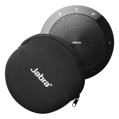 JABRA - Altavoz de Conferencia Portátil / Micrófono Omnidireccional 360° / Bluetooth y USB / 15 Horas de Autonomía / DSP Anti-eco / Botón Inteligente Configurable