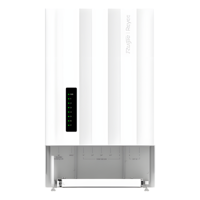 RUIJIE - Switch PoE para Exteriores / 7 Puertos Gigabit / 5 RJ45 + 2 SFP / PoE+ 60W / ERPS / IP65 / -30°C a 65°C / Gestión Cloud / Capa 2 / Fanless