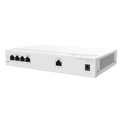 HUAWEI - Router Gateway / 1 Puerto WAN Gigabit / 1 Puerto LAN/WAN Configurable / 3 Puertos LAN Gigabit / Rendimiento 1 Gbps / Controlador 32 APs / 150 Clientes / Libre de Licenciamiento
