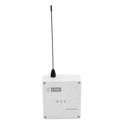 SFIRE - Transmisor Inalámbrico / 2 Contactos Secos NA / Alcance 2500 m (8202.1 ft) / 433.92 MHz / Antena 190 mm / -20°C a +80°C