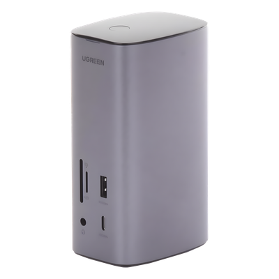 UGREEN - Docking Station USB-C 12 en 1 / 8K HDMI / 4K DisplayPort / USB 3.2 Gen 2 10Gbps / Gigabit Ethernet / Lector SD+MicroSD / Audio 3.5mm / PD 100W
